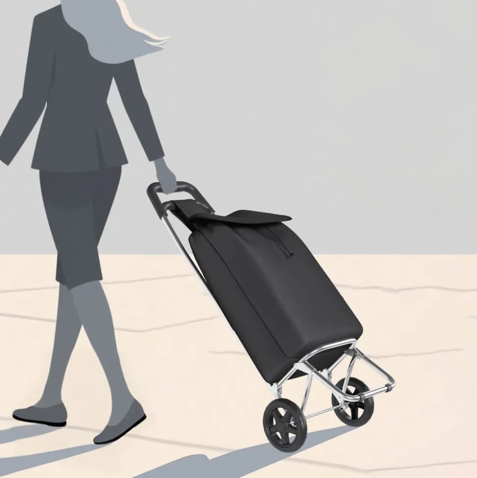 vidaXL Winkel trolley Zwart 35 x 28 x 92 cm Oxford stof