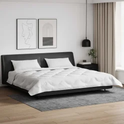 vidaXL Winter Dekbed met kussen 3 pcs Wit Microvezel
