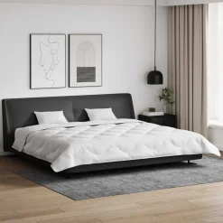 vidaXL Winter Dekbed met kussen 3 pcs Wit Microvezel