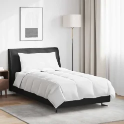 vidaXL Winter Dekbed met kussen 2 pcs Wit Donsveertjes