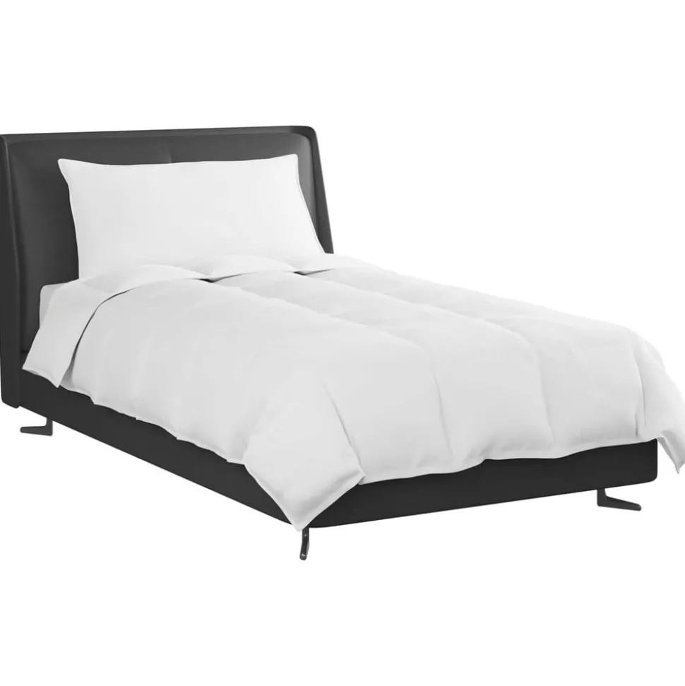 vidaXL Winter Dekbed met kussen 2 pcs Wit Donsveertjes