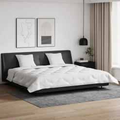 vidaXL Winter Dekbed met kussen 3 pcs Wit Microvezel