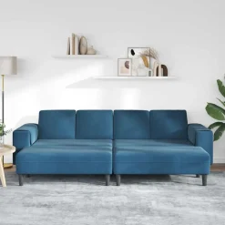 vidaXL Woonkamer Bank 3 pcs Blauw 250 x 188 x 76 cm