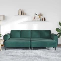 vidaXL Woonkamer Bank 3 pcs Donkergroen 250 x 188 x 76 cm