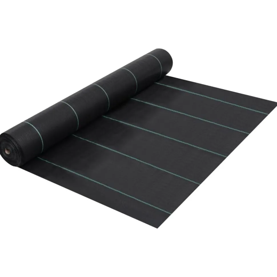 vidaXL Worteldoek 1x10 m PP zwart