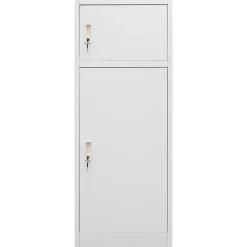 vidaXL Zadelkast 53x53x140 cm staal lichtgrijs