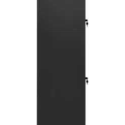 vidaXL Zadelkast 53x53x140 cm staal antracietkleurig