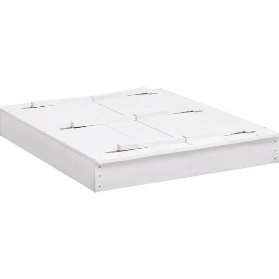 vidaXL Zandbak 95x90x15 cm vurenhout wit