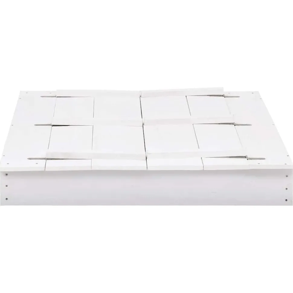 vidaXL Zandbak 95x90x15 cm vurenhout wit