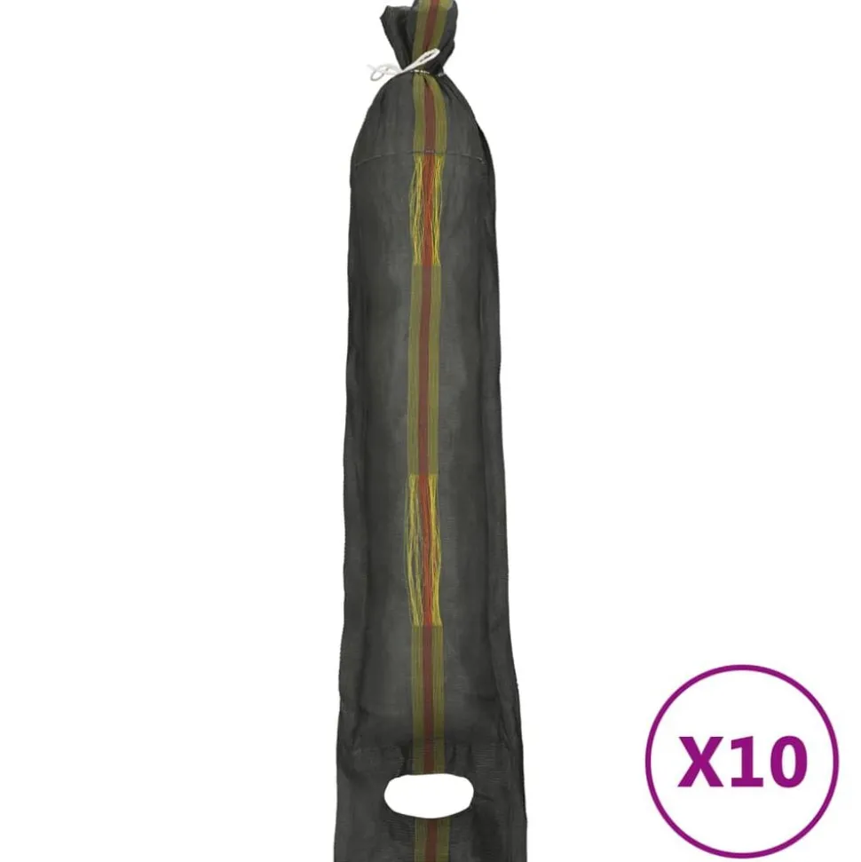vidaXL Zandzakken 10 st 103x25 cm HDPE donkergroen