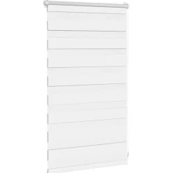 vidaXL Zebra rolgordijn 50,9 x 100 cm stofbreedte 46,7 cm wit