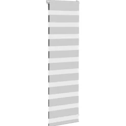 vidaXL Zebra rolgordijn 40x100 cm stofbreedte 35,9 cm lichtgrijs