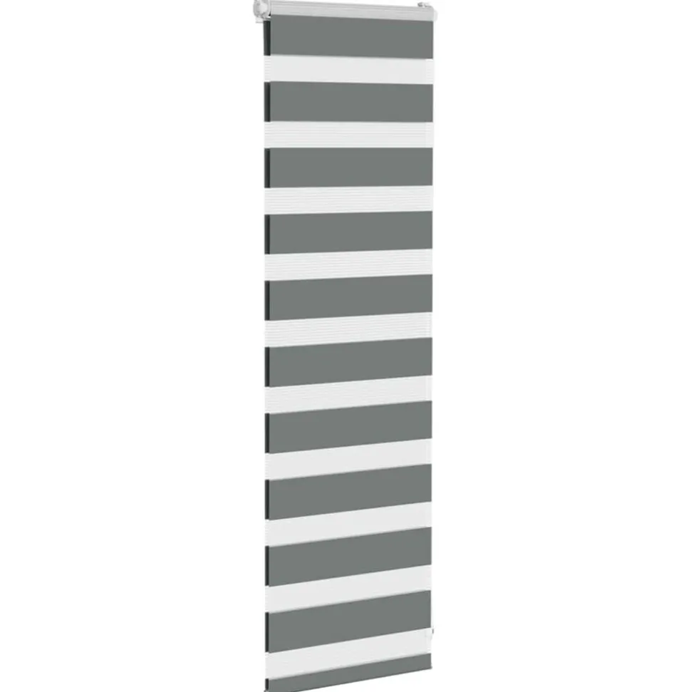 vidaXL Zebra rolgordijn 40x100 cm stofbreedte 35,9 cm donkergrijs