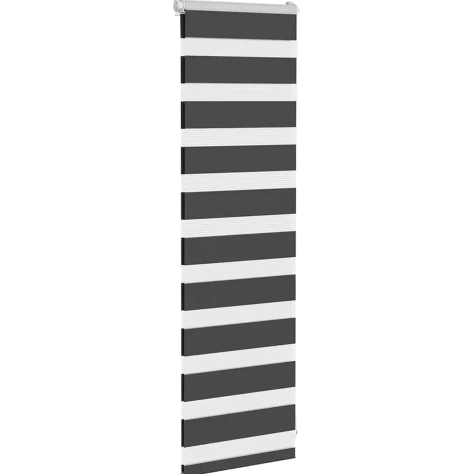 vidaXL Zebra rolgordijn 40x100 cm stofbreedte 35,9 cm zwart