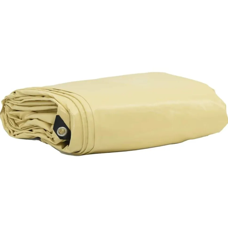 vidaXL Zeil 650g / m² Beige 3 x 3 m Canvas met PVC-coating
