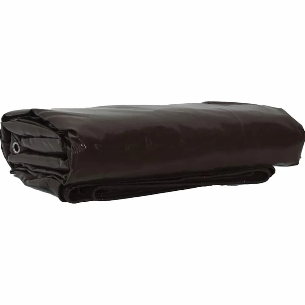vidaXL Zeil 650g / m² Bruin 2 x 3 m Canvas met PVC-coating