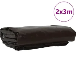 vidaXL Zeil 650g / m² Bruin 2 x 3 m Canvas met PVC-coating