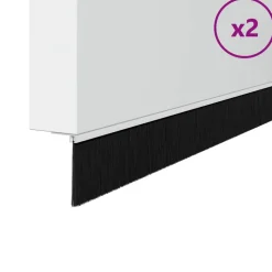 vidaXL Zelfklevende Deurborstels 2 pcs Wit 100 cm Aluminium Legering