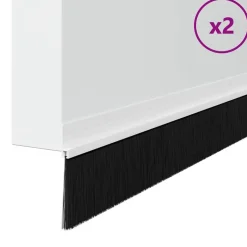 vidaXL Zelfklevende Deurborstels 2 pcs Wit 100 cm Aluminium Legering