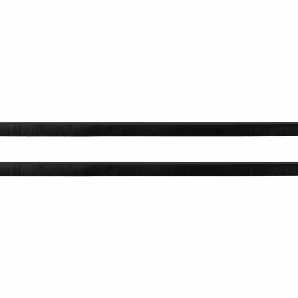 vidaXL Zelfklevende Deurborstels 2 pcs Zwart 100 cm Aluminium Legering