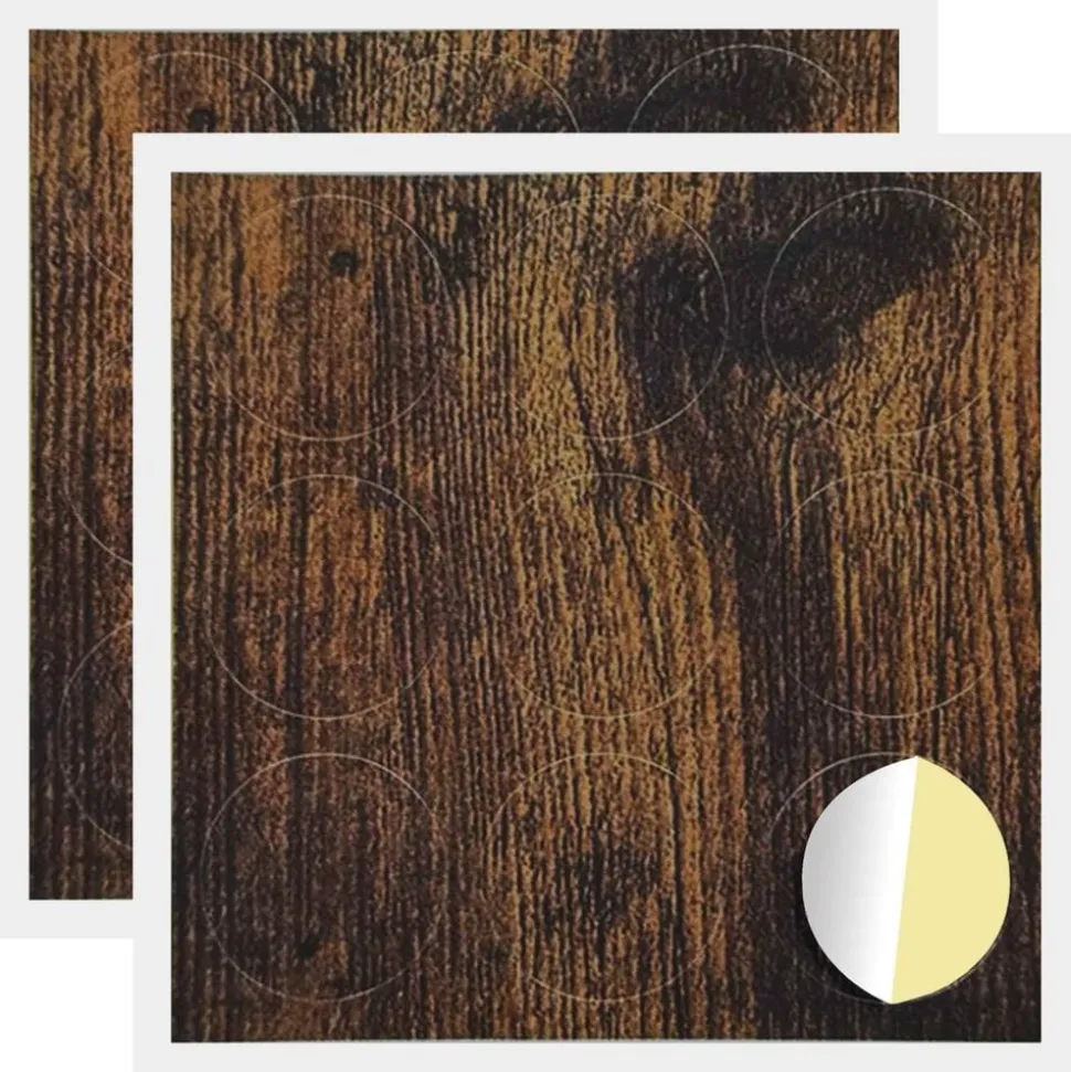 vidaXL Zelfklevende Schroefhoes 2 pcs Gerookt eiken Ø 20 x 0,5 mm