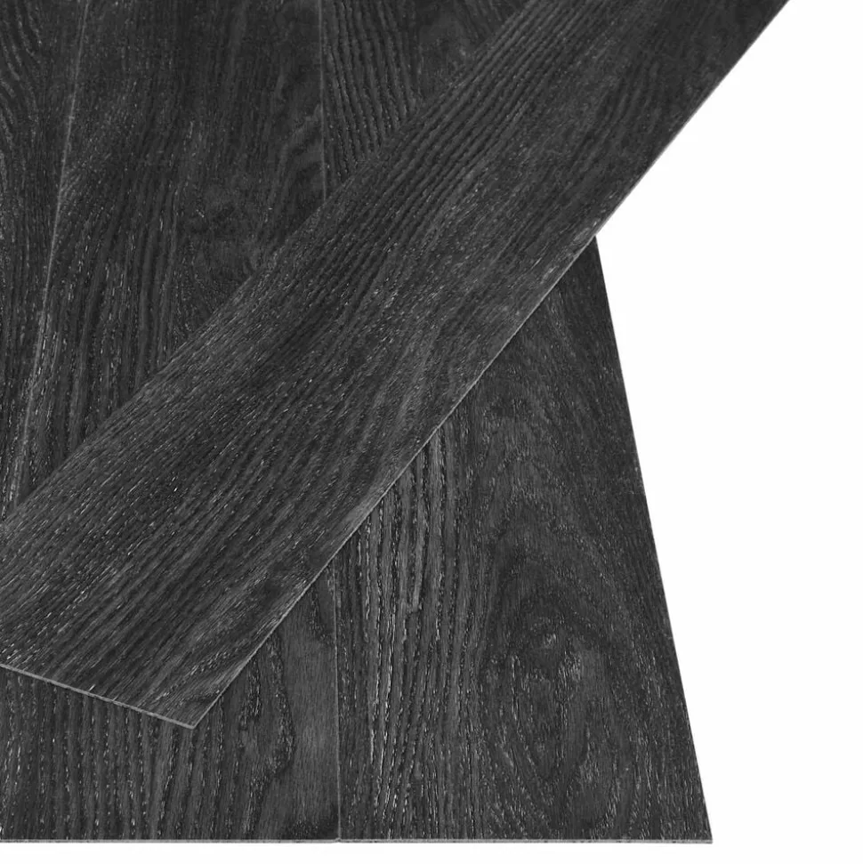 vidaXL Zelfklevende Vloerplank Natuur 32 pcs Antraciet 4,46 m² PVC
