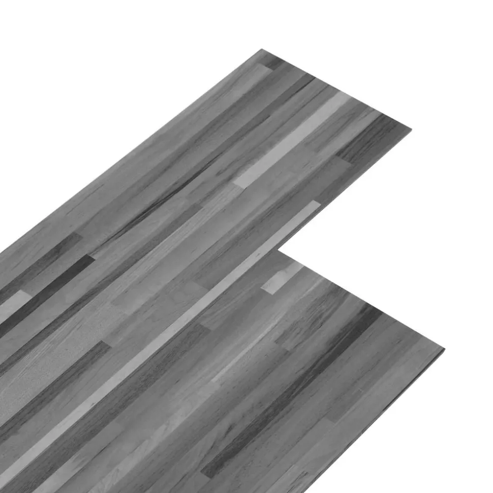 vidaXL Zelfklevende Vloerplank 32 pcs Gestreept Grijs 4,46 m² PVC