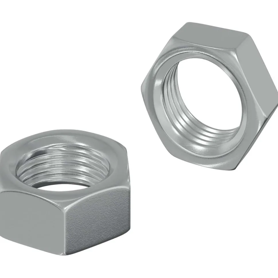 vidaXL Zeshoekige Moer 2 pcs Zilver M6 Metaal