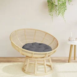 vidaXL Zitkussen rond Ø 60 x11 cm oxford stof antracietkleurig