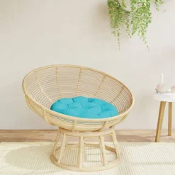 vidaXL Zitkussen rond Ø 60x11 cm oxford stof turquoise