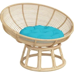 vidaXL Zitkussen rond Ø 60x11 cm oxford stof turquoise
