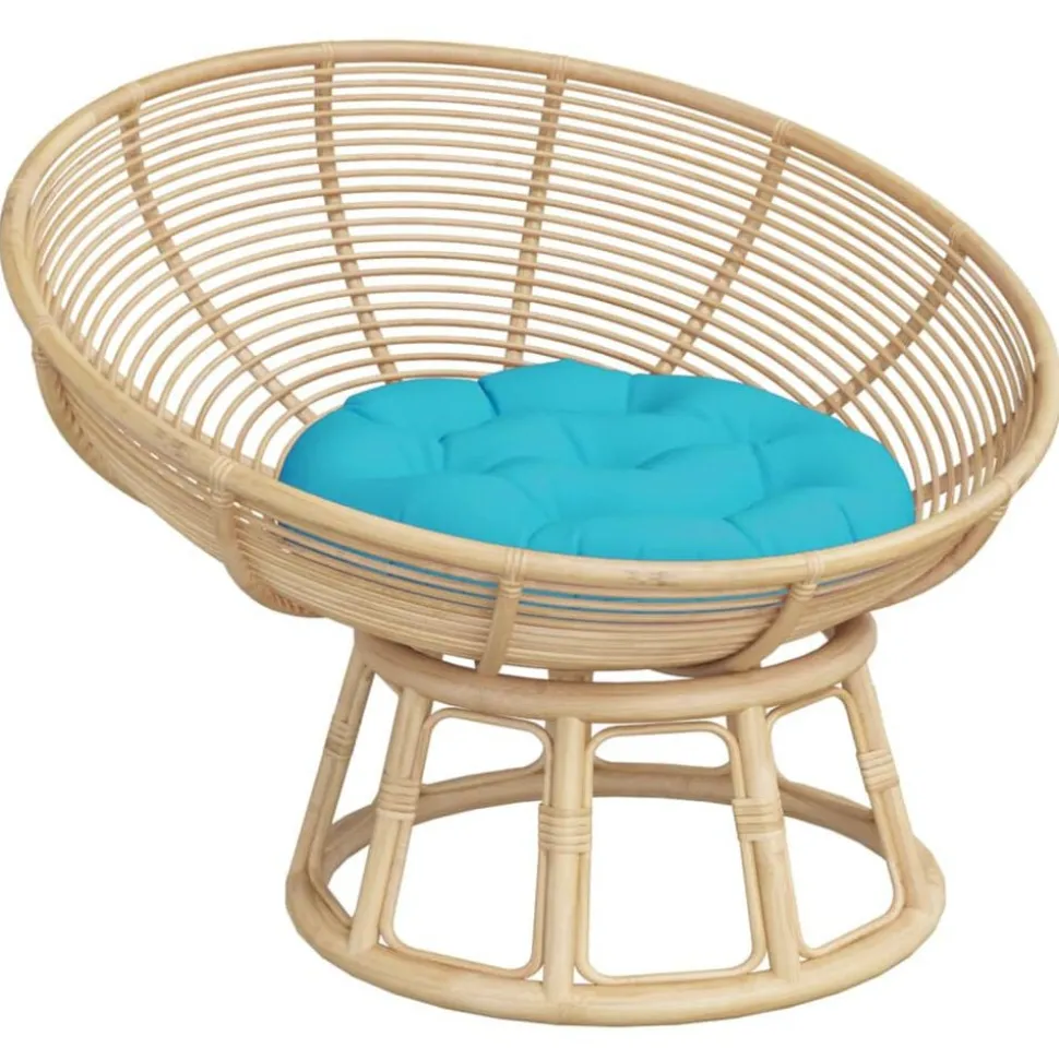 vidaXL Zitkussen rond Ø 60x11 cm oxford stof turquoise