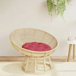 vidaXL Zitkussen rond Ø 60x11 cm oxford stof wijnrood
