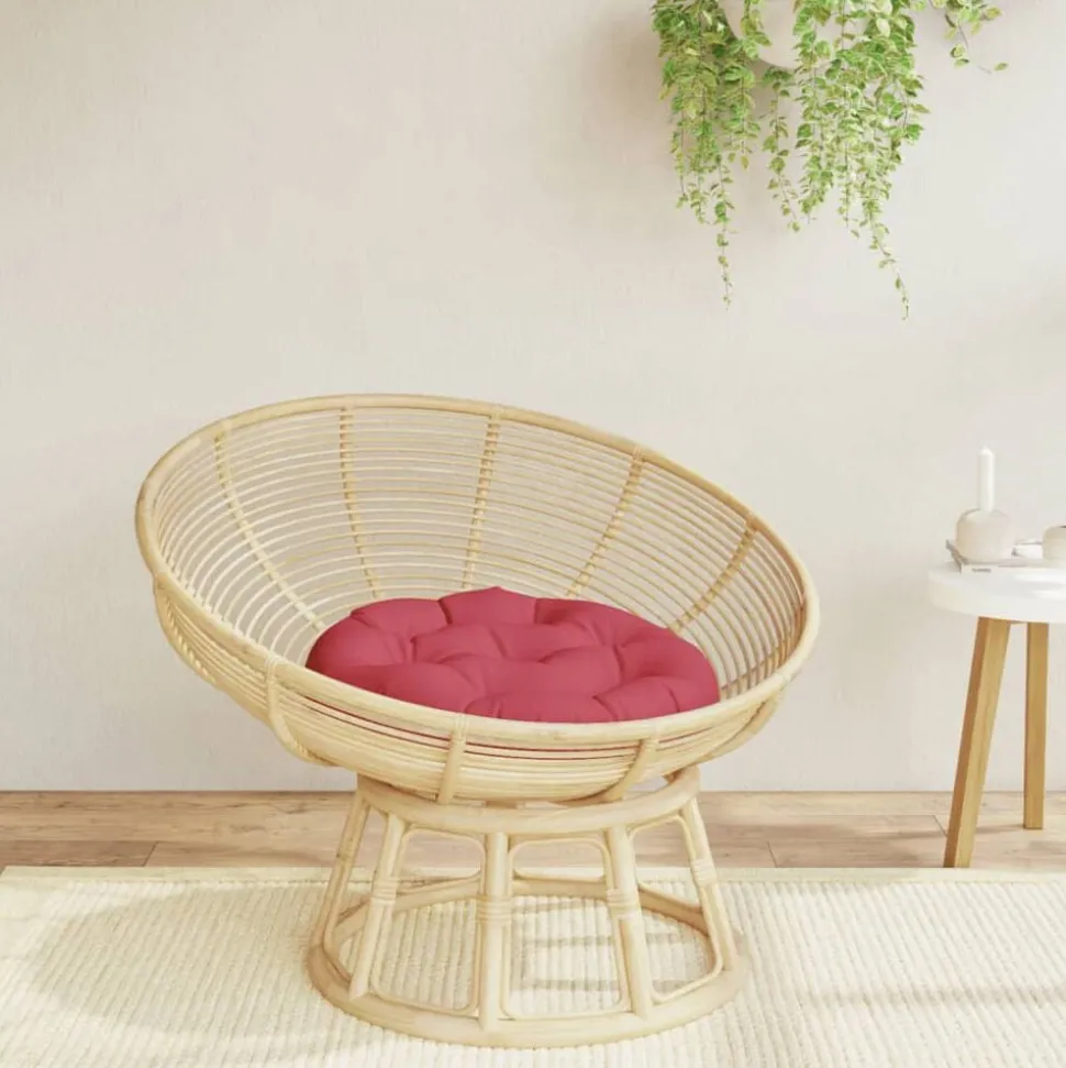 vidaXL Zitkussen rond Ø 60x11 cm oxford stof wijnrood