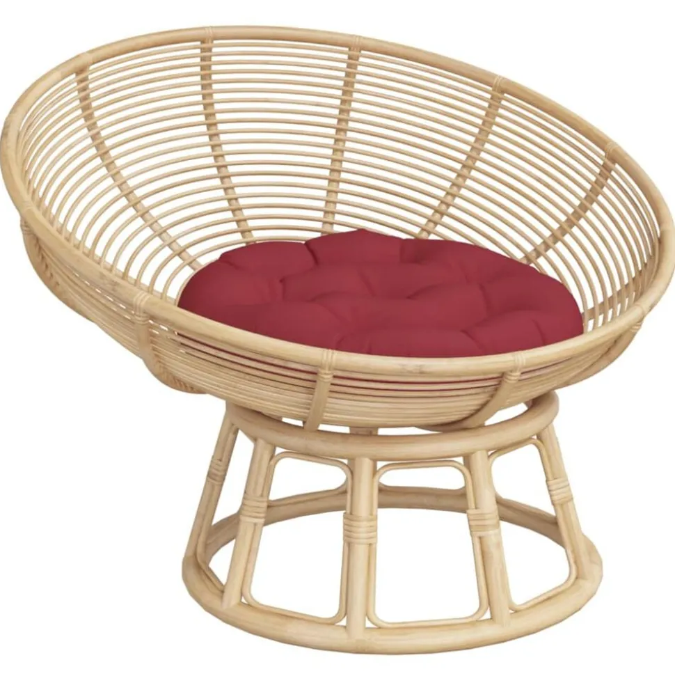 vidaXL Zitkussen rond Ø 60x11 cm oxford stof wijnrood
