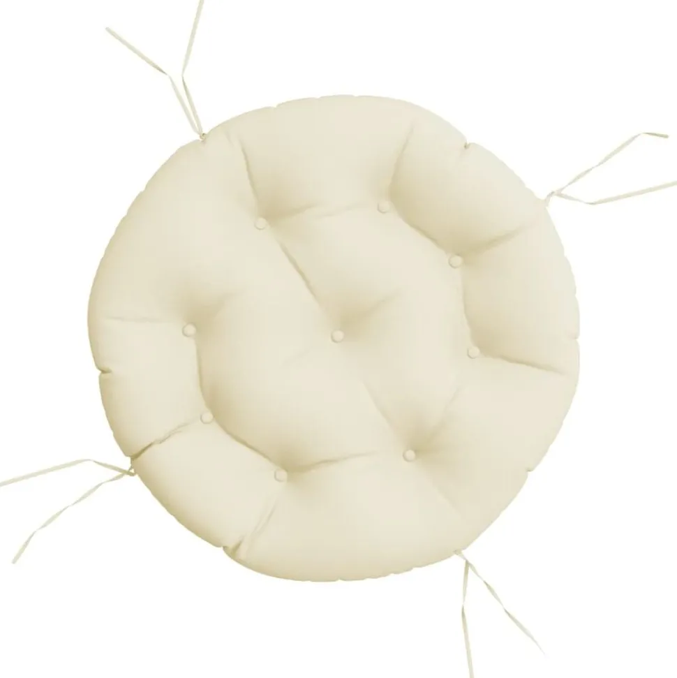 vidaXL Zitkussen rond Ø 60x11 cm oxford stof crèmekleurig