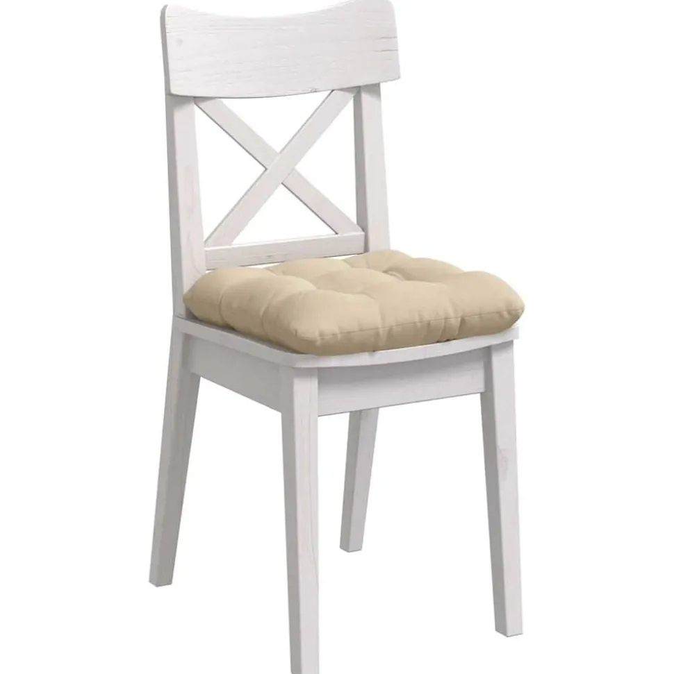 vidaXL Zitkussens 4 pcs Crème 40 x 40 cm Microvezel Stof