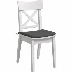 vidaXL Zitkussens 4 pcs Donkergrijs 40 x 40 x 3 cm Katoen Stof