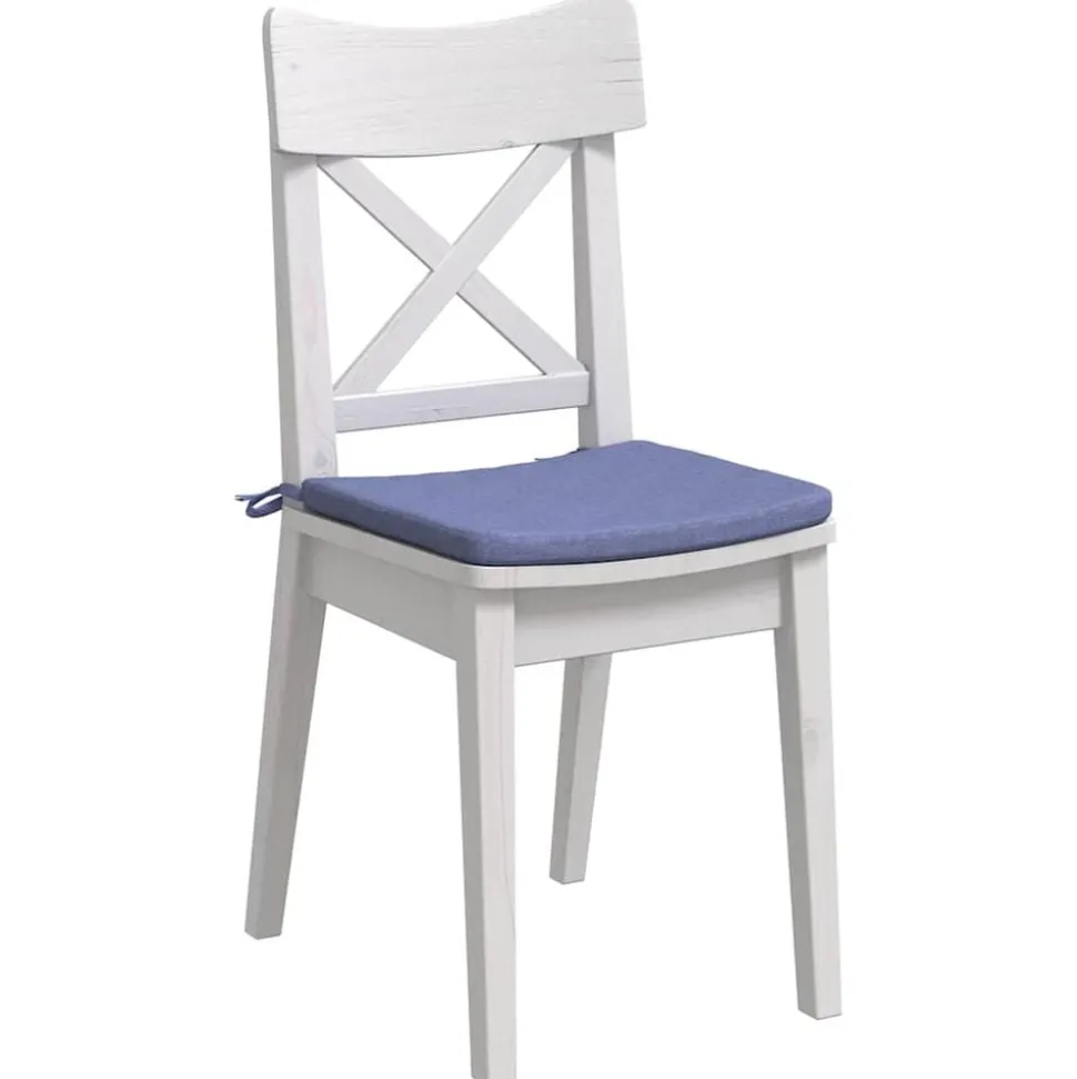 vidaXL Zitkussens 4 pcs Jeans Blauw 40 x 40 x 3 cm Stof