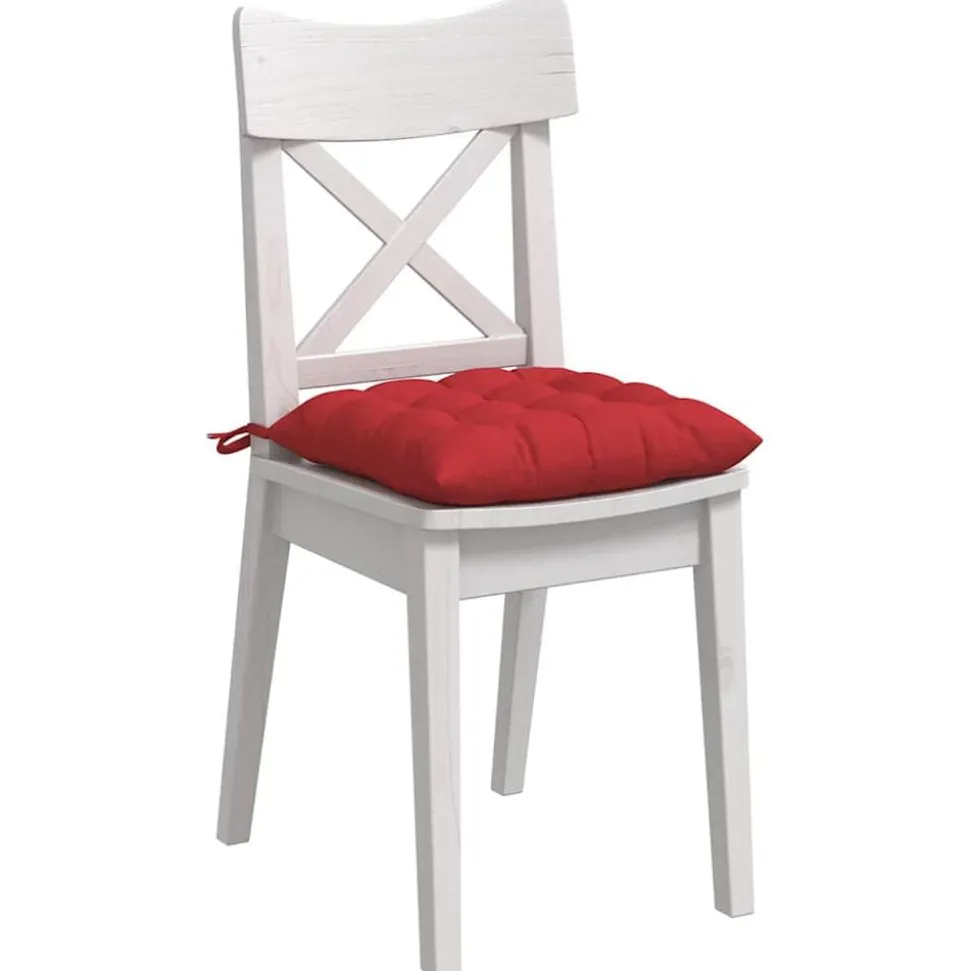 vidaXL Zitkussens 4 pcs Rood 40 x 40 x 6 cm Stof