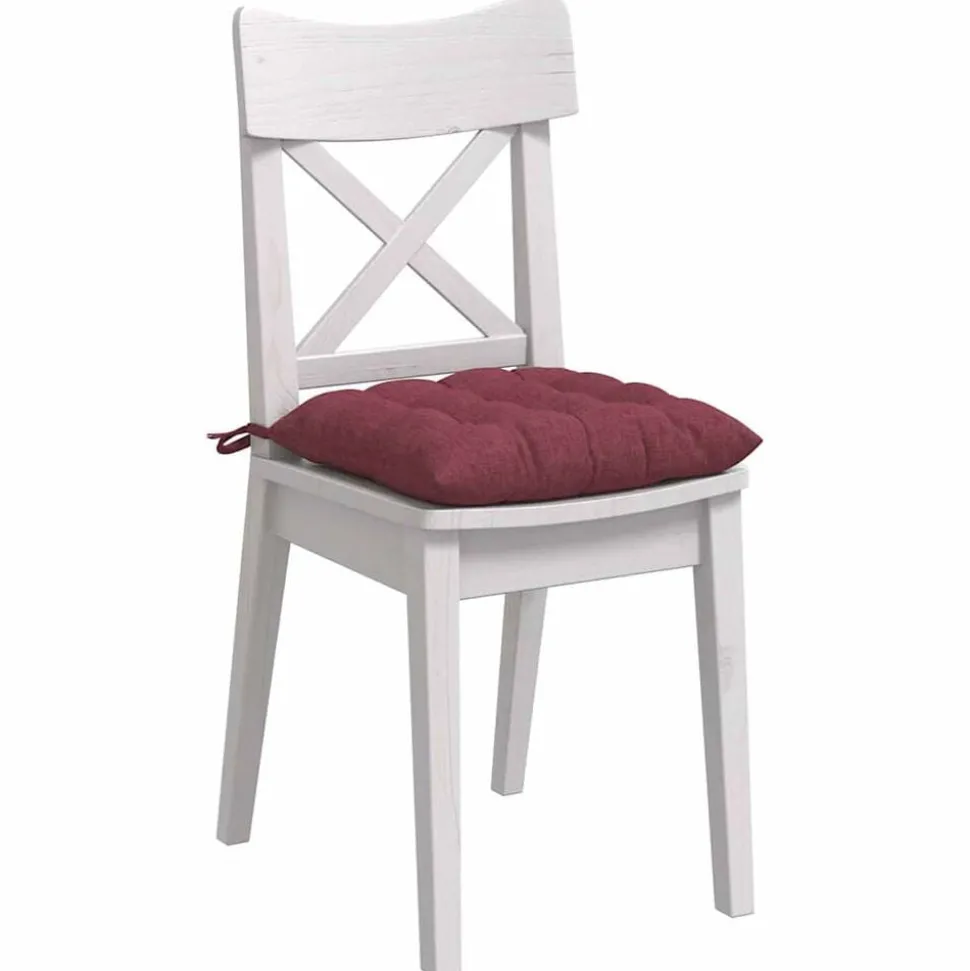 vidaXL Zitkussens 4 pcs Wijnrood 40 x 40 x 6 cm Stof