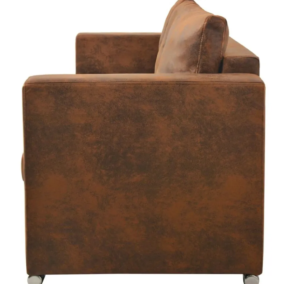 vidaXL 3-zitsbank 191x73x82 cm kunst suède leer
