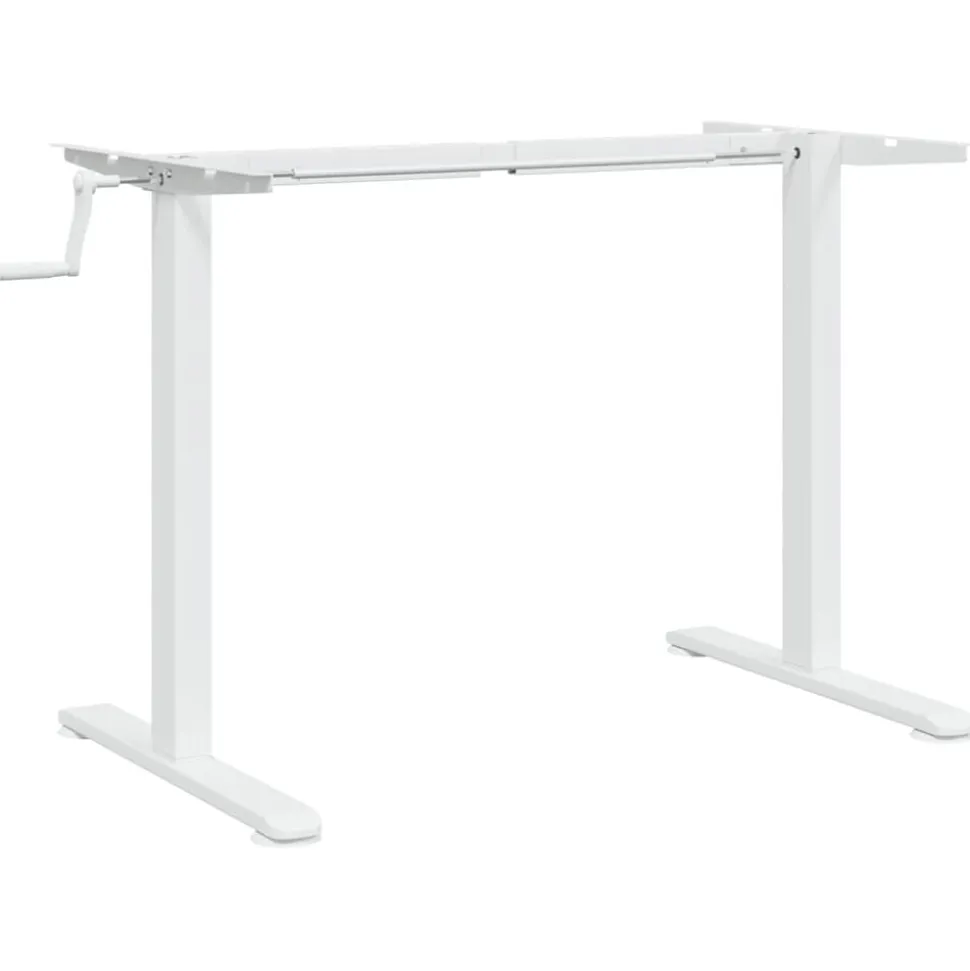 vidaXL Zit-sta bureauframe (94-135)x60x(70-114) cm staal wit