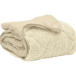 vidaXL Zomer Dekbed Crème 135 x 200 cm Microfiber en Teddy fleece