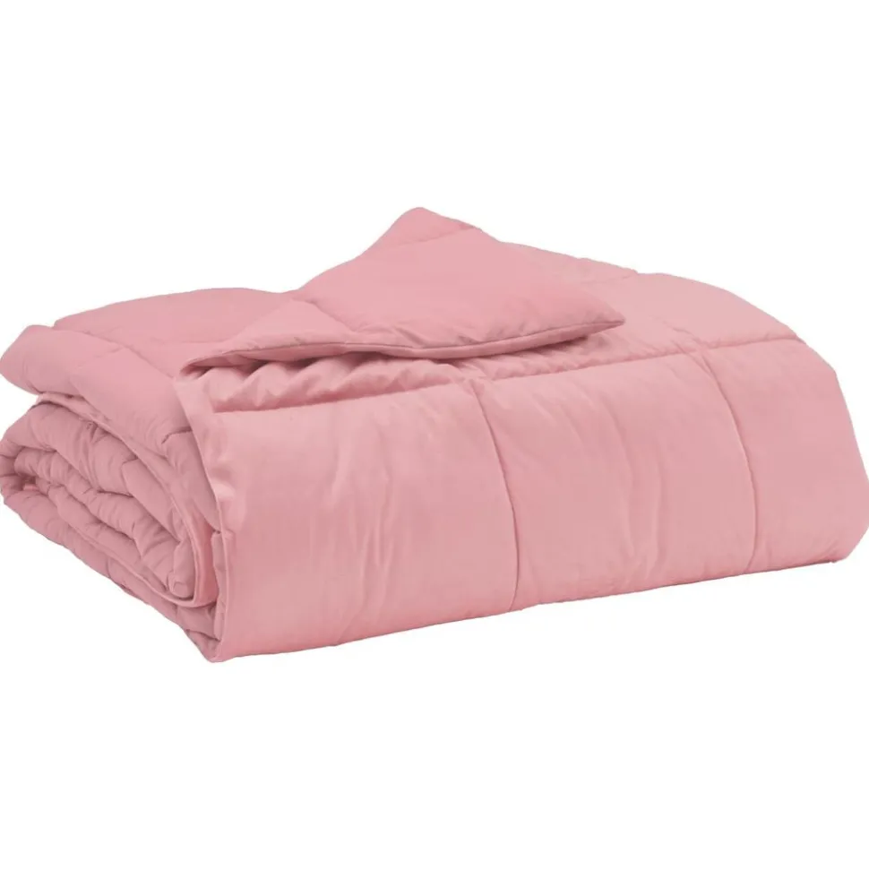 vidaXL Zomer Dekbed Gekwilt Roze 140 x 200 cm Microfiber