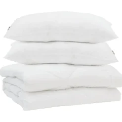 vidaXL Zomer Dekbed met kussen 3 pcs Wit Microfibre