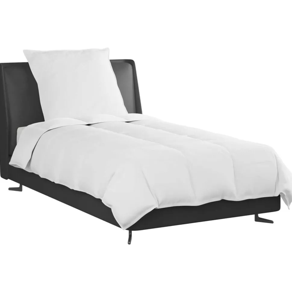 vidaXL Zomer Dekbed met kussen 2 pcs Wit Donsveertjes