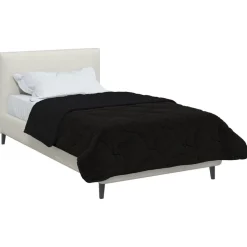 vidaXL Zomer Dekbed Zwart 140 x 200 cm Microfiber en Teddy fleece