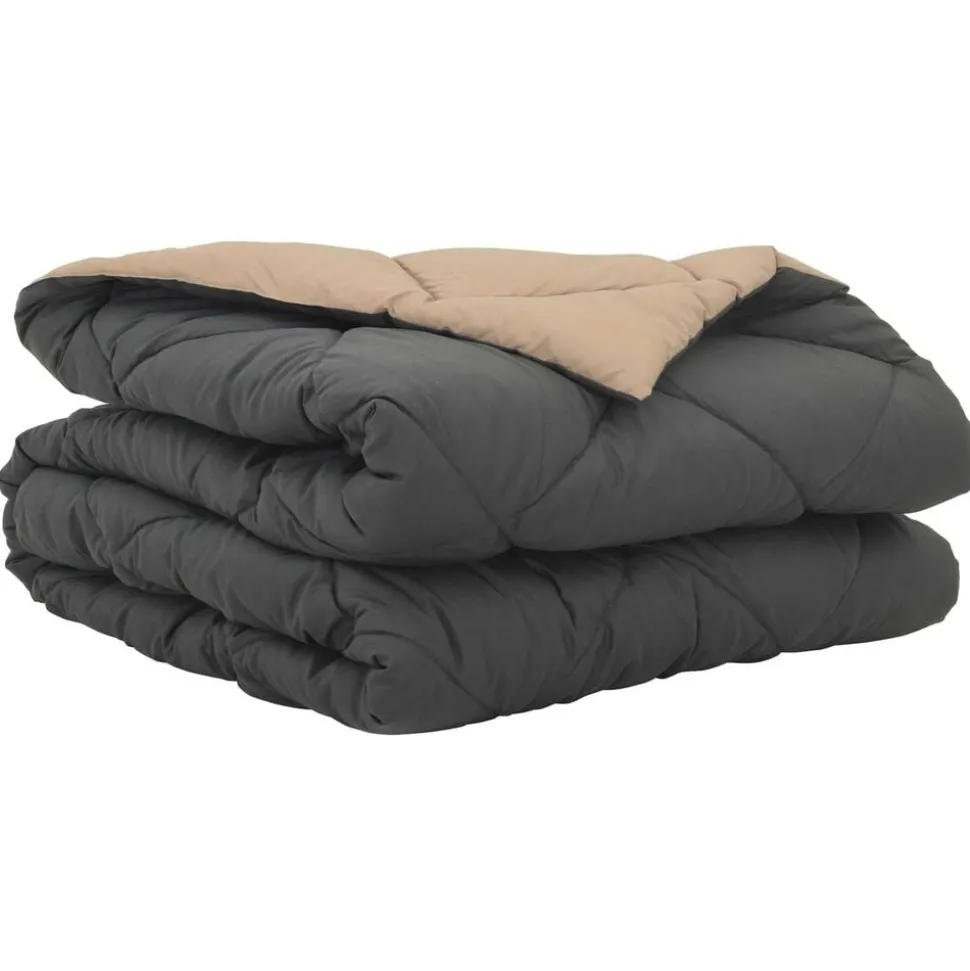 vidaXL Zomerdekbed Antraciet en Taupe 200 x 135 cm Microfiber