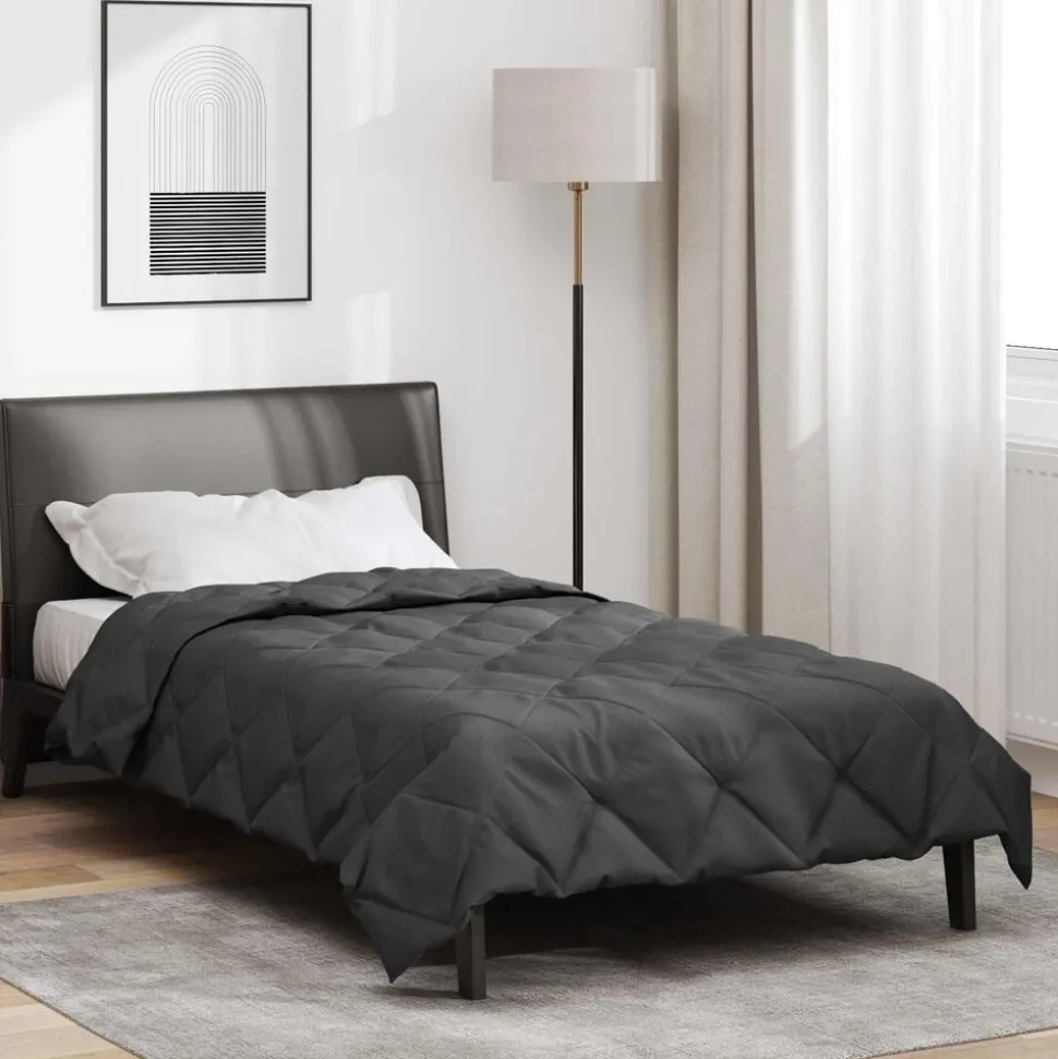 vidaXL Zomerdekbed Antraciet 200 x 135 cm Microfiber